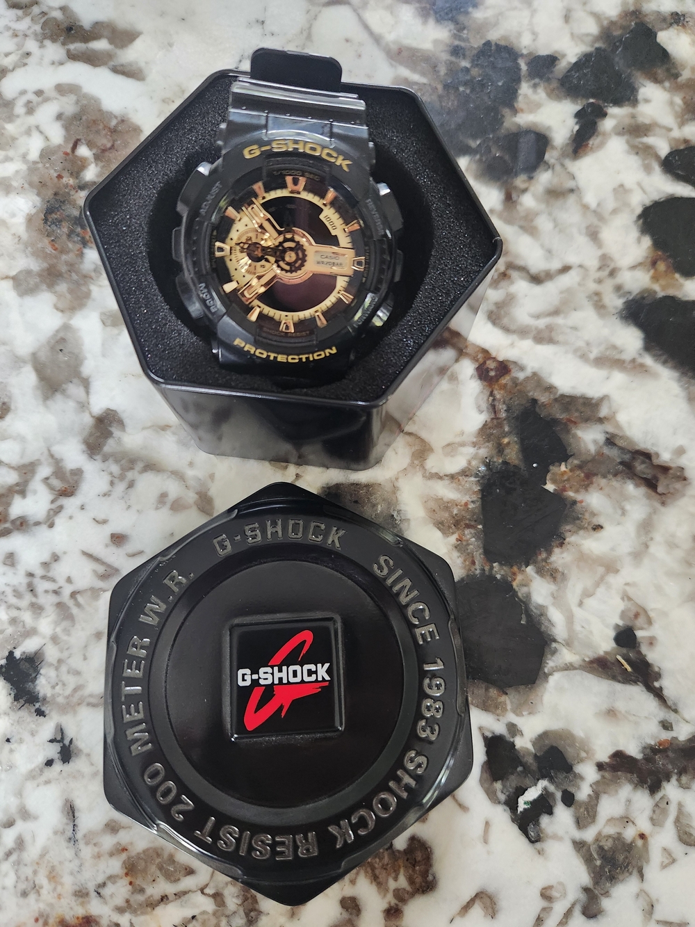 G-SHOCK Black and Gold Men's Sport Watch